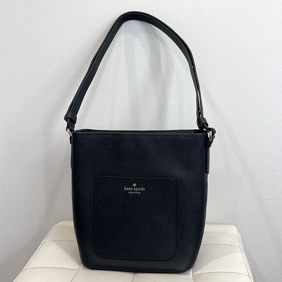 Kate Spade Elsie Black Pebble Leather Shoulder Bag